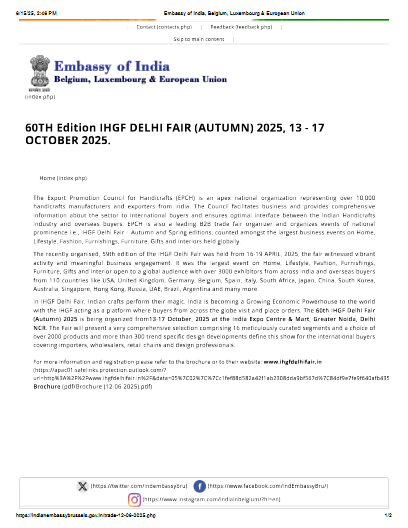 Embassy of India-Belgium-Luxembourg&European Union Coverage