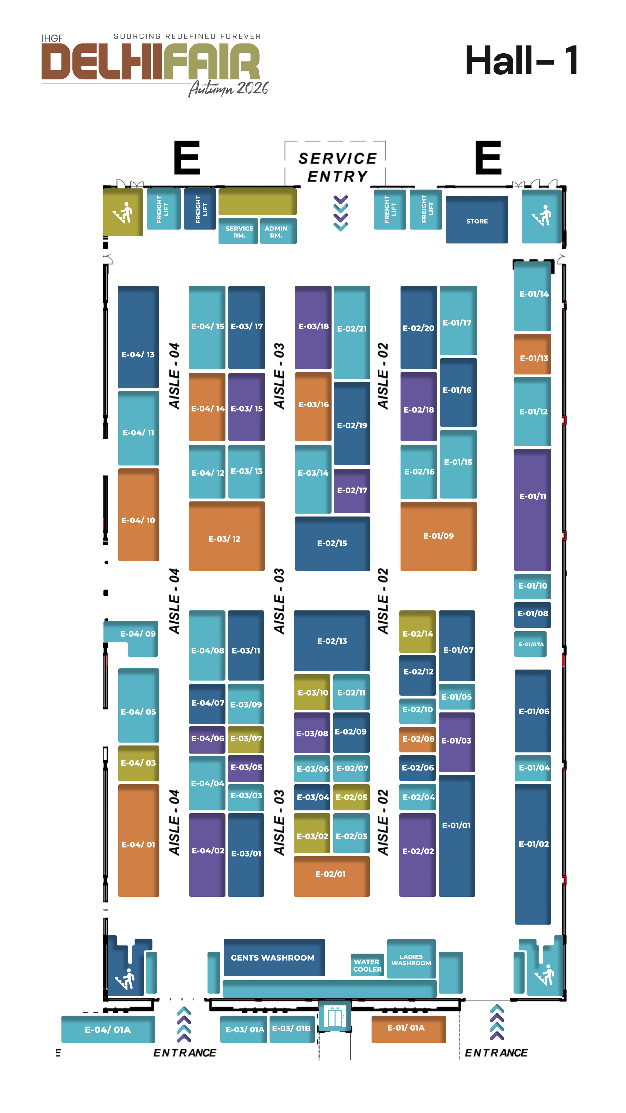 Hall 1 Floor Plan