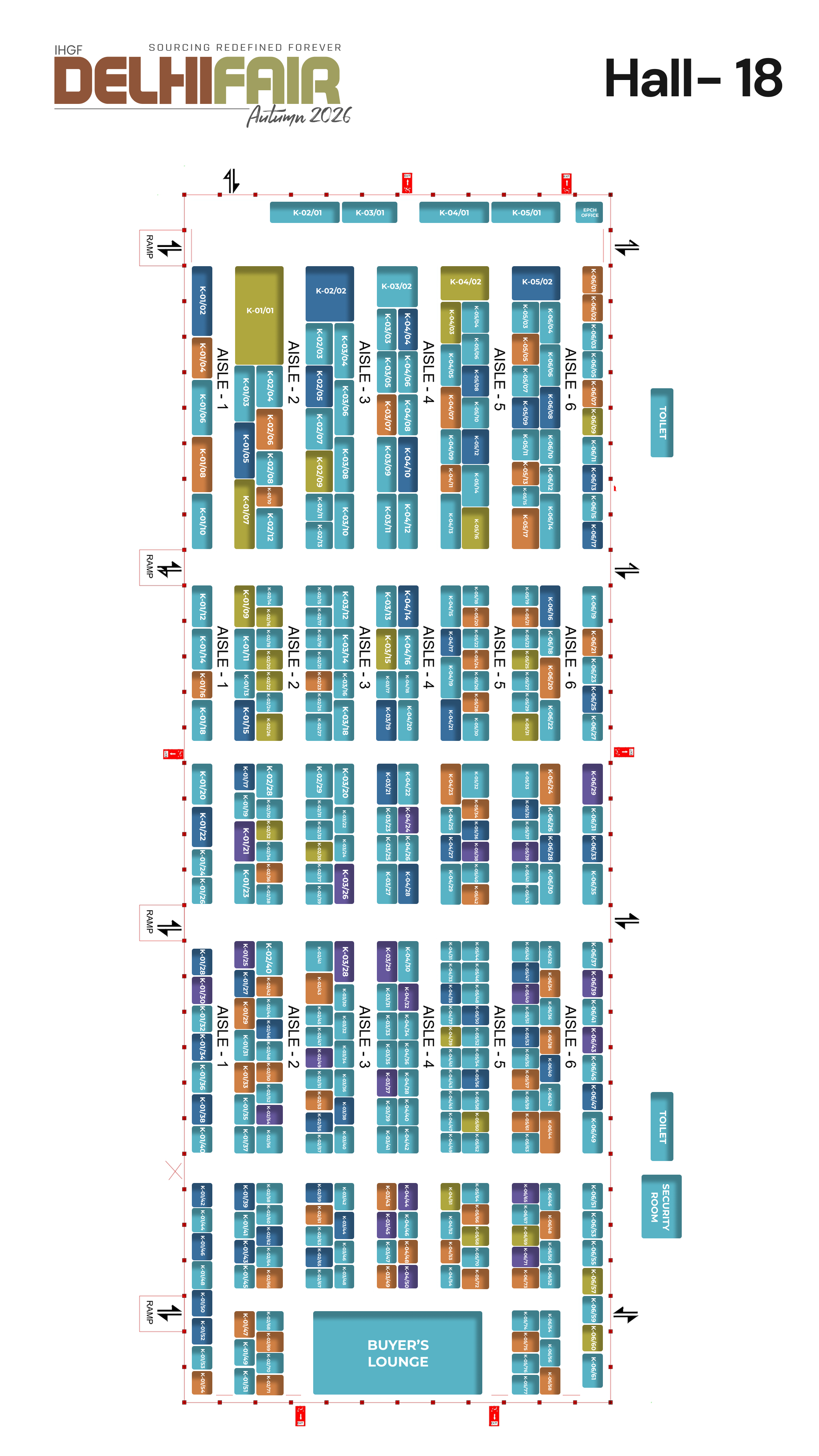 Hall 18 Floor Plan