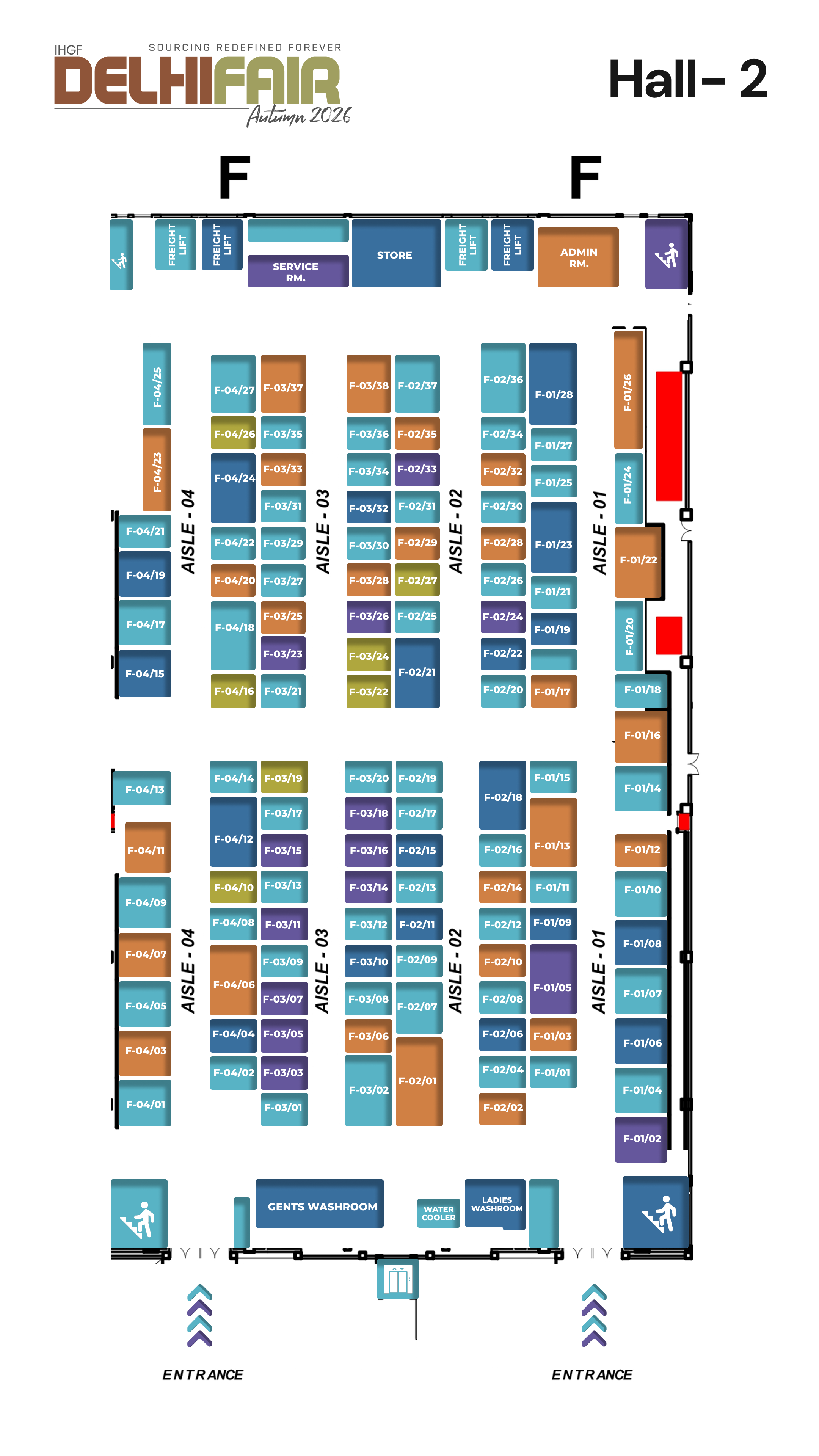 Hall 2 Floor Plan