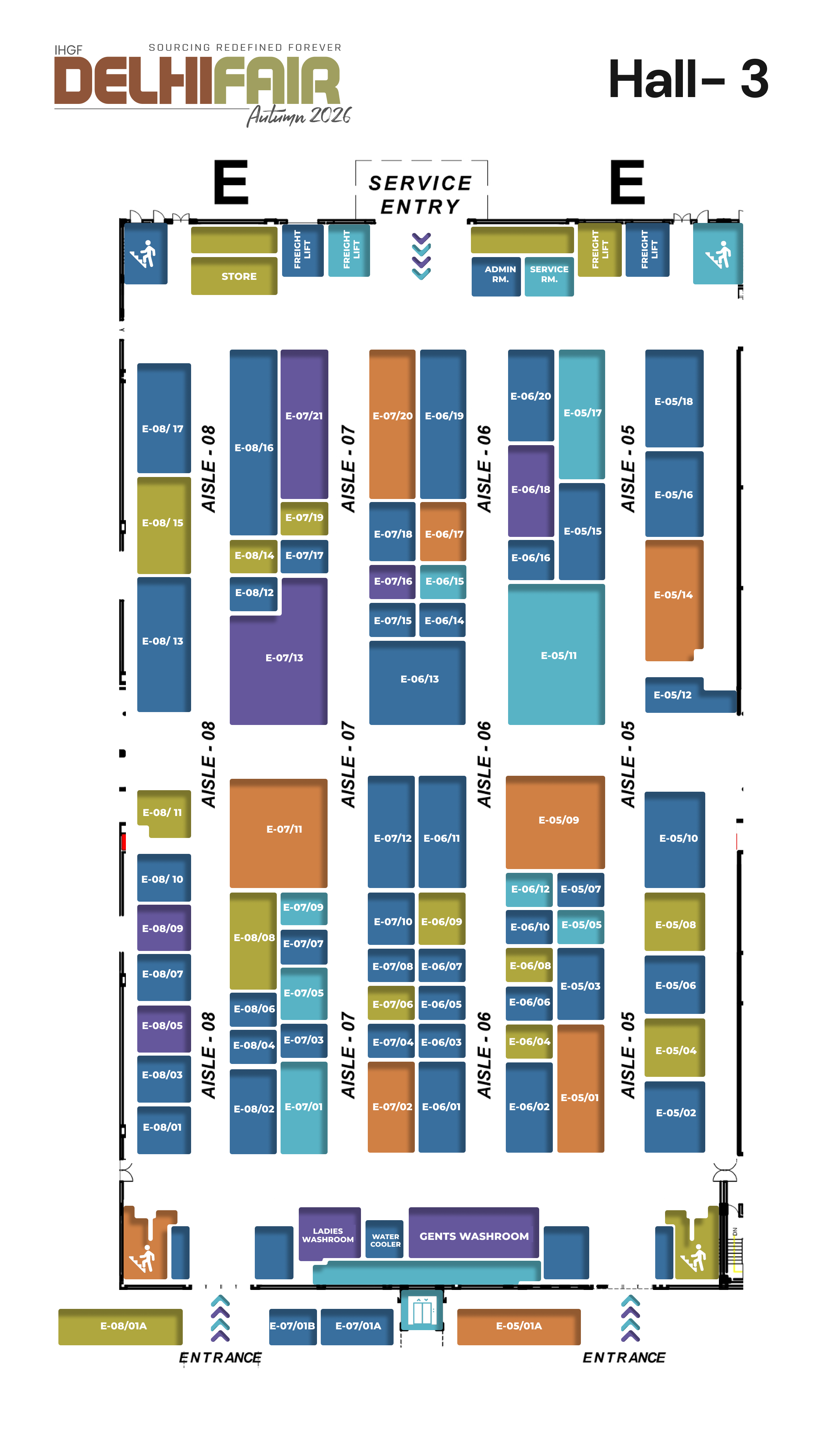 Hall 3 Floor Plan